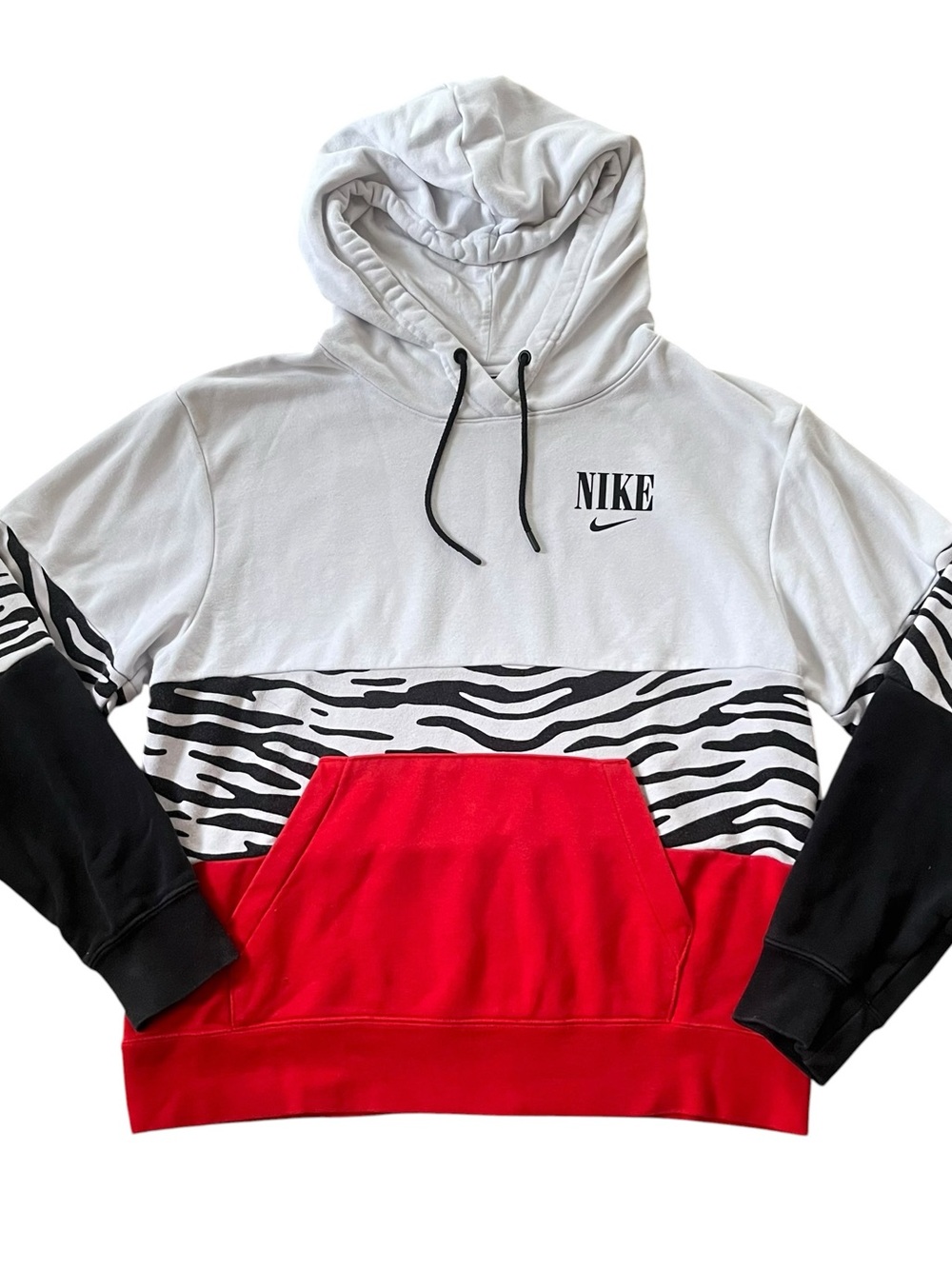 Nike Animal Print Colorblock Pullover Hoodie